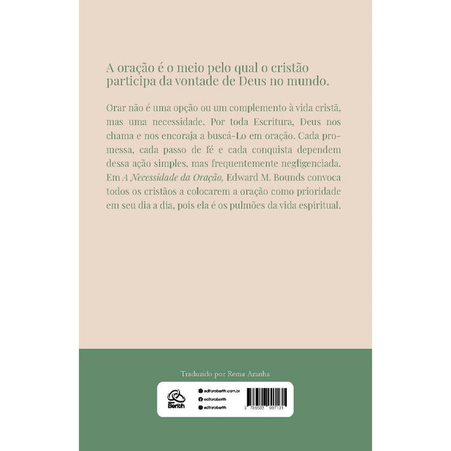 A Necessidade da Oração | Edward M. Bounds