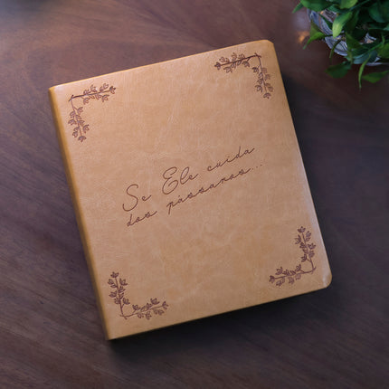 Bíblia Sagrada Leia e Anote Pássaros | NVI | Letra Grande | Capa Luxo Caramelo