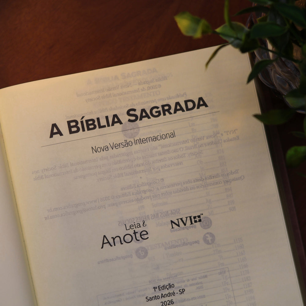 Bíblia Sagrada Leia e Anote Flor do Campo | NVI | Letra Grande | Capa Luxo Fendi