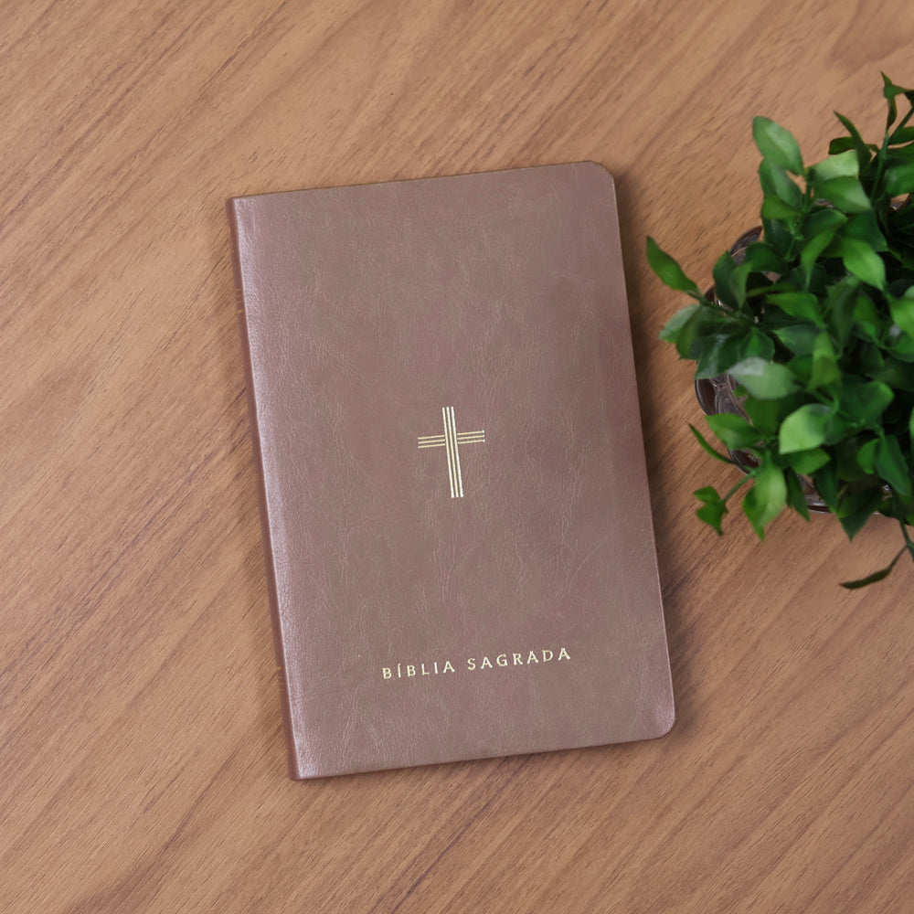 Bíblia Slim NVT | Poder da Cruz | Capa Luxo Fendi