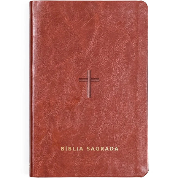 Bíblia Slim NVT | Poder da Cruz | Capa Luxo Marrom