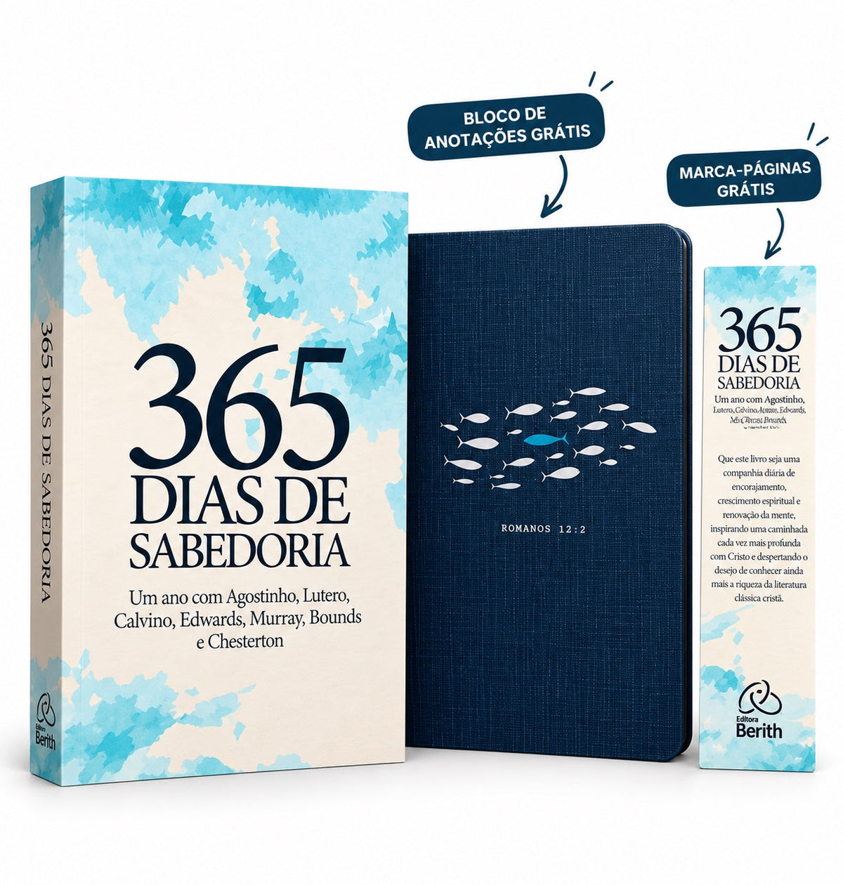 Devocional 365 Dias de Sabedoria | Um Ano com Agostinho, Lutero, Calvino, Edwards, Murray, Bounds e Chesterton