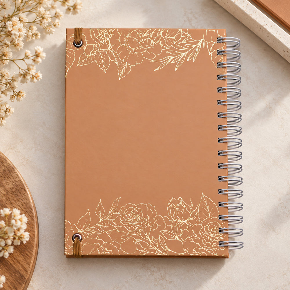 Planner Contando os Meus Dias | Capa Dourada Floral