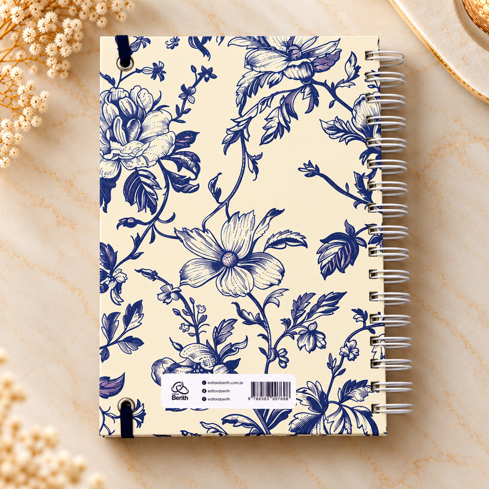 Planner Contando os Meus Dias | Capa Floral Azul